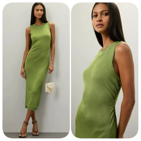 Atlein Collective Knit Green Midi Dress Sz L - Picture 1 of 11